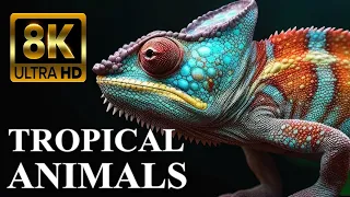 ANIMALS of TROPICAL ISLANDS 8K with Names and Sounds