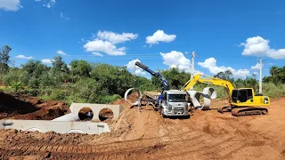 TUBULAÇÃO DA PONTE FICOU PRONTA // Escavadeira hidráulica ep_02