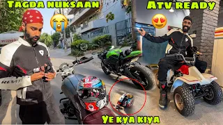 Subha subha tagda Nuksan ho gaya 😭 New Helmet gaya or apni ATV bhi ready ho gayi 😍