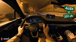 Audi Q7 II 45 TDI POV Night Drive in Méribel (4K)