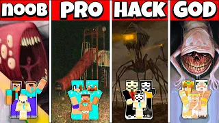 Minecraft Battle FAMILY ALL TREVOR HENDERSON HOUSE CHALLENGE NOOB vs PRO vs HACKER vs GOD Animation