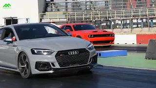 AUDI RS5 VS FORD F-150 SALEEN VS CHALLENGER HELLCAT VS A45S AMG - ARRANCONES AUTÓDROMO CULIACÁN