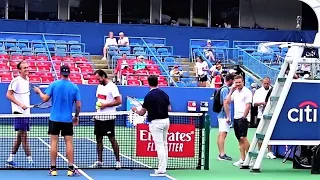 Sebastian Korda & Tommy Paul practice in light RAIN 🎾 CITI OPEN, Washington DC 2022 🐼