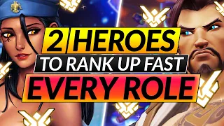 2 BEST HEROES to MAIN in EVERY ROLE - Do THIS and RANK UP FAST - Overwatch Tips Guide