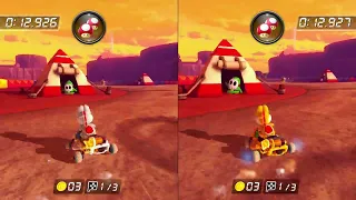 WR Tie - GBA Sunset Wilds [200cc] - 1:07.131 - Panda vs Pii (Mario Kart 8 Deluxe World Record)