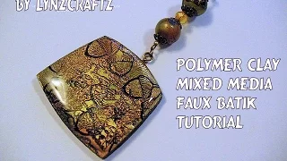 #diy #polymerclay  Mixed Media Faux Batik tutorial