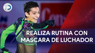 Donovan Carrillo sorprende con rutina de patinaje inspirada en lucha libre