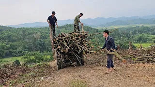 How farmers in mountainous areas of Vietnam exploit and transport wood.(189)