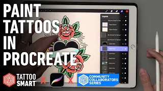 iPad Pro-tips for Beginners: How to Paint Tattoo Watercolor Designs in Procreate