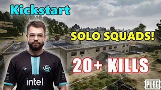 SONIQS Kickstart - 20+ KILLS - SOLO SQUADS! - PUBG