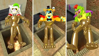 DESTROY ALL GOLD BARS GLAMROCK ANIMATRONICS In Garry's Mod! Five Nights at Freddy's