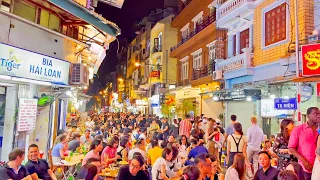 Nightlife in Hanoi - Hanoi Vietnam at Night - Virtual Walking Tour - Hanoi Nightlife