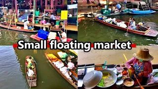 Small floating market in Nonthaburi, Thailand - Open every day - Canalside Community