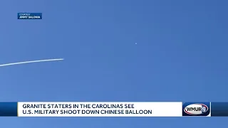 Granite Staters witness suspected Chinese spy balloon shot down off Carolina coast