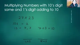 Squaring numbers in seconds: Vedic Mtahs part 1