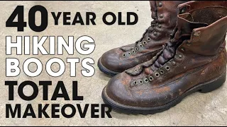 VINTAGE Hiking Boots RESTORATION | Total Transformation From Throwaway to Almost NEW