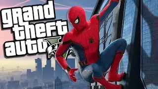 Spider-Man FIGHTING Los Santos CRIME MOD (GTA 5 PC Mods Gameplay)