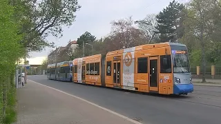 Leipzig Trams: The articulated Tramcars NGTW6 ("Leoliner")