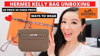 HERMES KELLY DEPECHES 25 UNBOXING WITH PRICE | Hermes kelly bag, multiple ways to wear size worth it