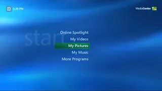 Windows XP Media Center animations