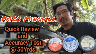 Px120 Minotaur||Quick Review And Accuracy Test @ 50 Yrds||Px120 Grouping Test😊