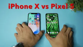 Google pixel 5 vs iPhone X speed test 2023