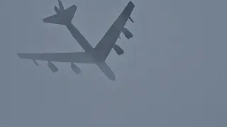 FOOTAGE: Two USAF B-52 during a flyby over Tallinn, Estonia.