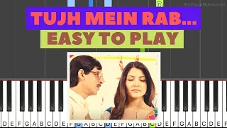 Tujh mein Rab Dikhta Hai Piano Tutorial | Notes & Chords | Beginner Friendly | Rab Ne Bana Di Jodi