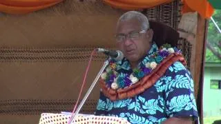 Fijian Prime Minister Voreqe Bainimarama commissions Rural  Electrification