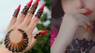 Latest Easy dotted Mehandi Designs with earbuds | stylish Mehndi design| Simple mehndi