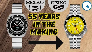 These Hard to Find Seiko Watches took 55 years of progress. New GMT and 1968 Seiko 5 Reissue