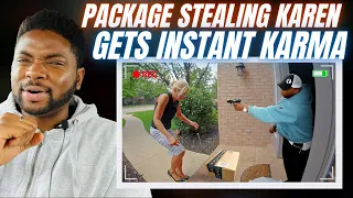 🇬🇧BRIT Reacts To PACKAGE STEALING KARENS GET INSTANT KARMA!