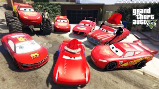 GTA 5 - Stealing MCQUEEN CARS with Franklin! (Real Life Cars #66)