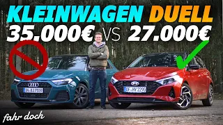 SOVIEL UNTERSCHIED? Audi A1 30 TFSI vs Hyundai i20 1.0 T-GDI 48V Vergleich | Fahr doch