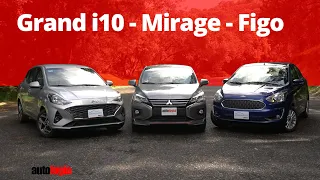 Ford Figo v Hyundai Grand i10 vs Mitsubishi Mirage G4, Test Técnico Comparativo