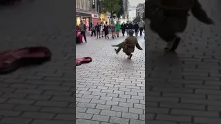 Kazotsky Kick in public with Russian uniform