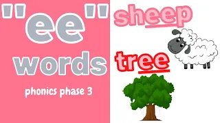 Jolly Phonics | 'ee' Words | Blending Phonics Phase 3 |