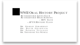 WWII Oral History Project