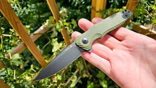 SPARTAN BLADES POROS, OD Green G10, Field Grade Line, TOP EDC Flipper!