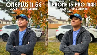 OnePlus 11 vs iPhone 15 Pro Max camera comparison! Hasselblad vs Apple!