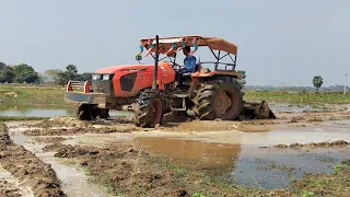 Kubata Mu5502 55 HP 4wd Tractor Rotavator Performance || Kubata Going to the field for cultivation