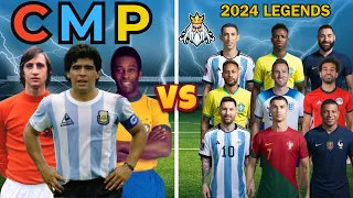 Pele & Maradona & Cruyff 🆚 2024 New Legends (Ronaldo, Messi, Neymar, Mbappe, Haaland, Salah, Vini)💪⚽