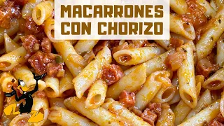 Macarrones con Chorizo y Tomate Frito 🥫 ¡RECETA MUY FÁCIL!