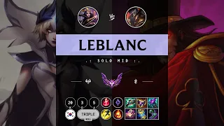 LeBlanc Mid vs Twisted Fate - KR Master Patch 14.9