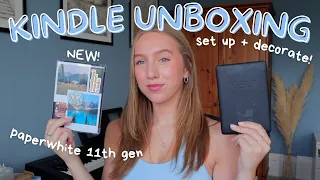 Kindle Paperwhite 11th Gen 📖 | unboxing, set up, decorating & comparison