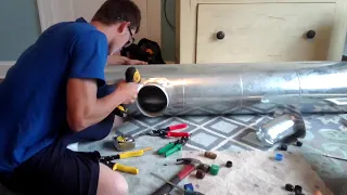 How to attach a takeoff fitting on round metal ductwork