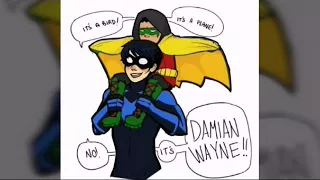 dick grayson & damian wayne - hey brother