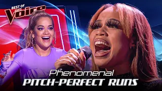 Talent with PITCH-PERFECT RUNS in the Blind Auditions of The Voice #2 | Top 10