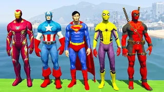 GTA 5 Epic Ragdolls | Superheros Jumps/fails Episode 4 (Euphoria Physics)