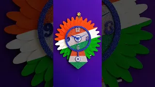 🇮🇳 Indian Flag 🇮🇳 Wall Clock Making At Home || 🥰 Wall Hanging #shorts #viral #trending